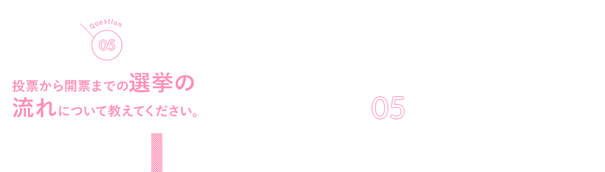 Q05 投票から開票までの選挙の流れについて教えてください。